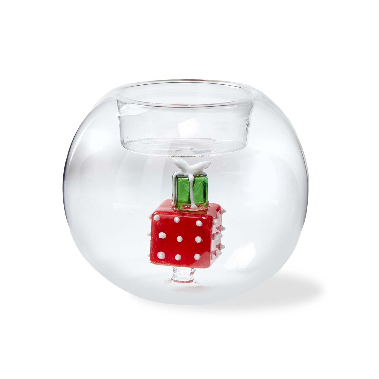 Gifts Globe Tealight Holder - Clear Candle Holder for Tealight & Votive Candles, Everyday Use, 3" x 3" x 2.5"